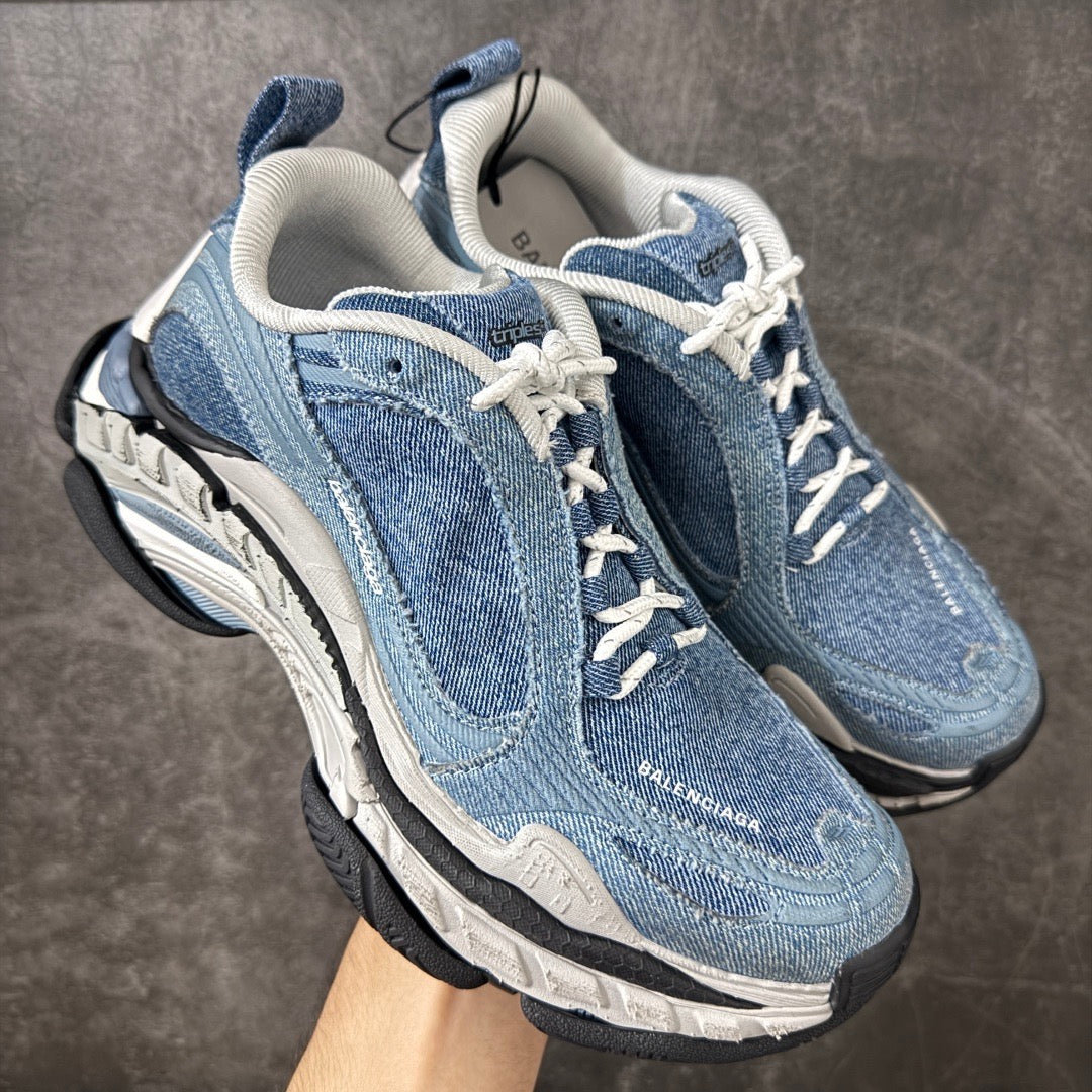 Balenciaga Triple S.2 Denim Sneaker In Blue