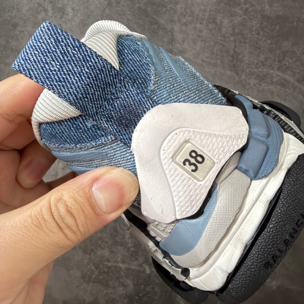 Balenciaga Triple S.2 Denim Sneaker In Blue