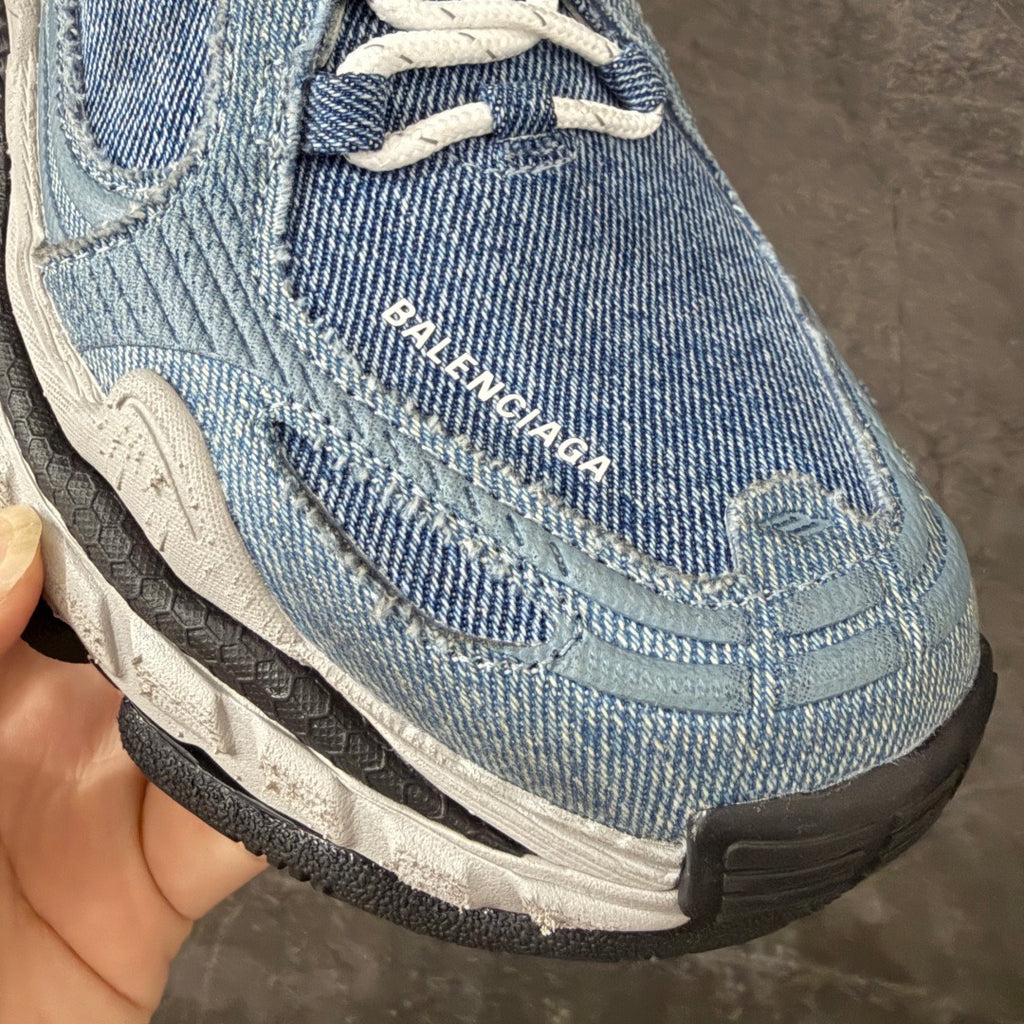 Balenciaga Triple S.2 Denim Sneaker In Blue