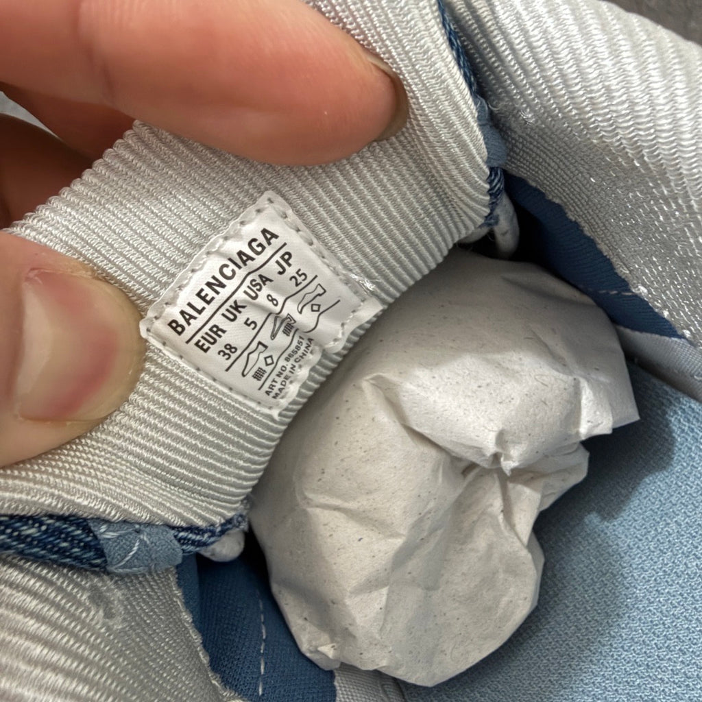 Balenciaga Triple S.2 Denim Sneaker In Blue