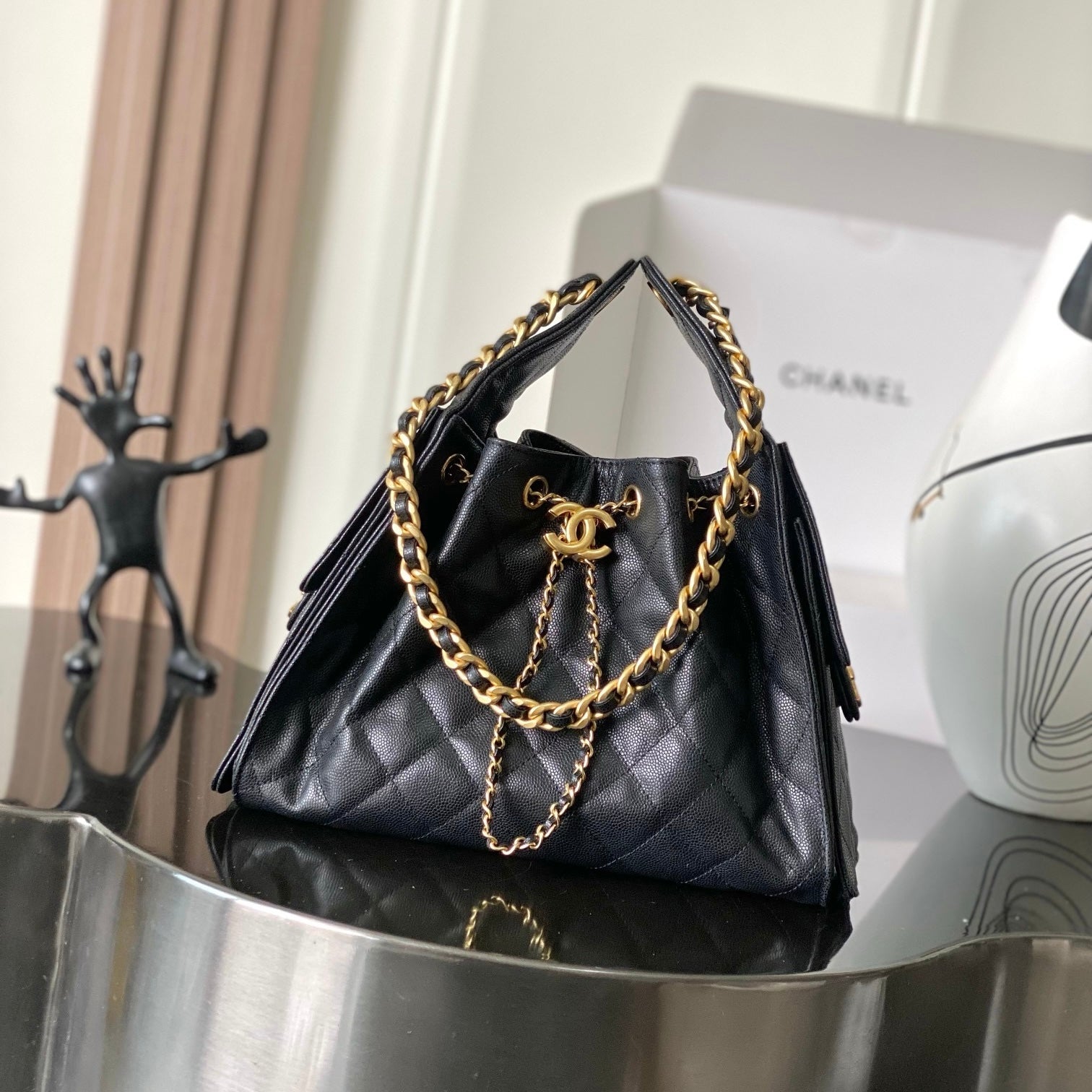Chanel 25 Small Handbag in Grained Calfskin