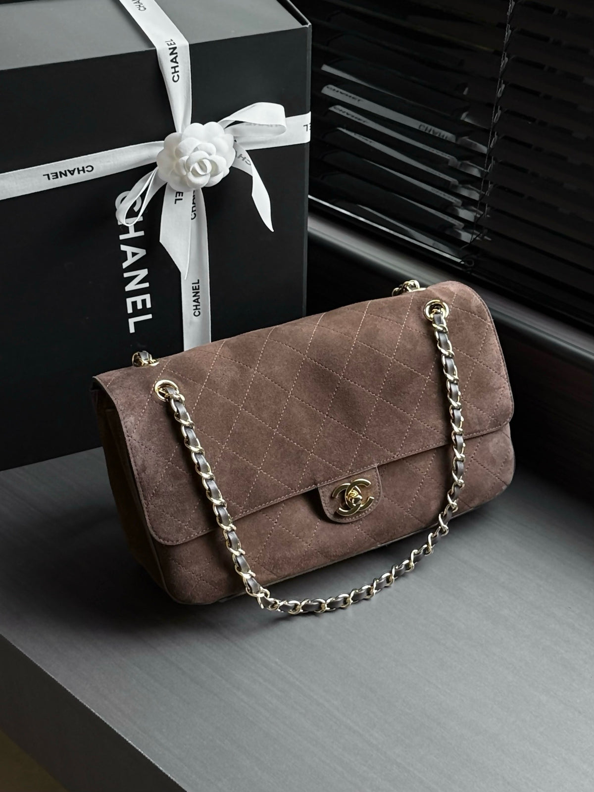 Chanel Maxi Flap Bag in Suede Calfskin AS6231