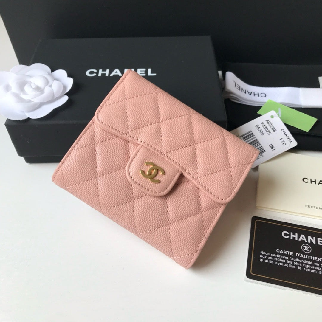 Chanel Mini Flap Wallet in Grained Shiny Calfskin