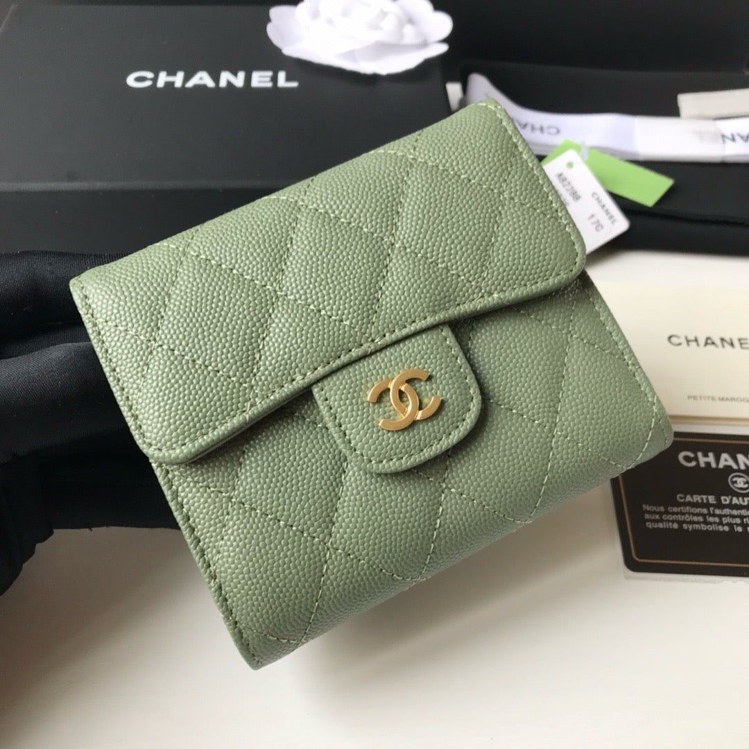 Chanel Mini Flap Wallet in Grained Shiny Calfskin