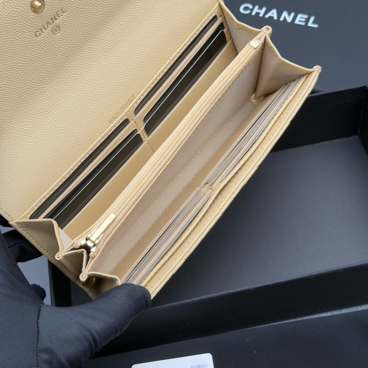 Chanel Classic Flap Wallet in Grained Shiny Calfskin