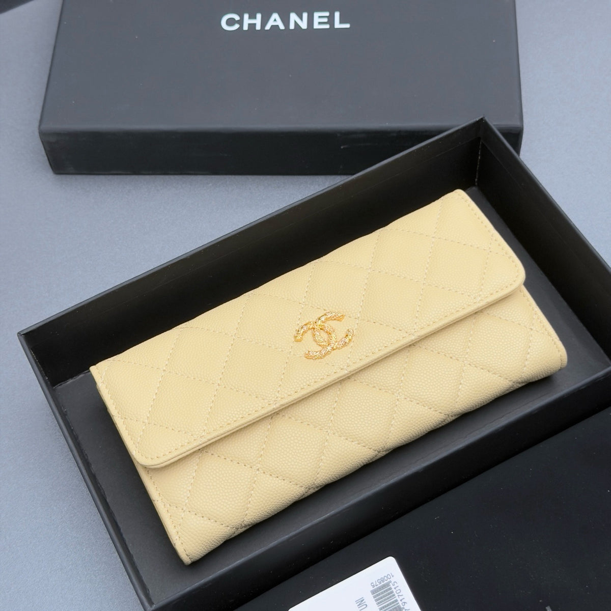 Chanel Classic Flap Wallet in Grained Shiny Calfskin