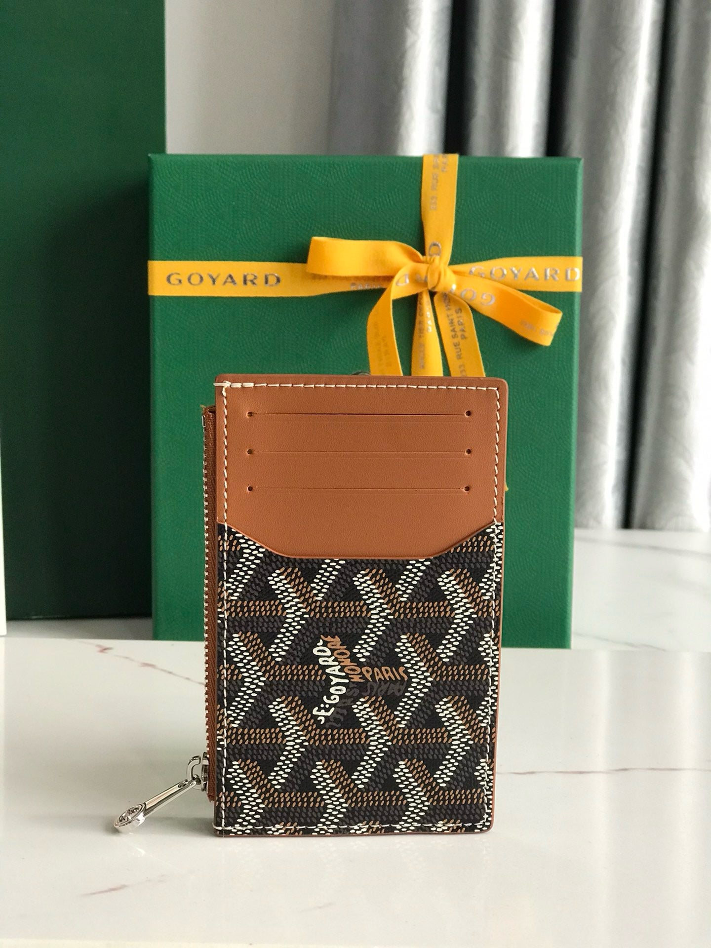 Goyard Bourbon Zipped Card Holder