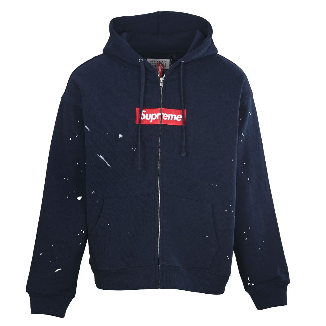 Supreme MM6 Maison Margiela Box Logo Zip Up Hooded Sweatshirt