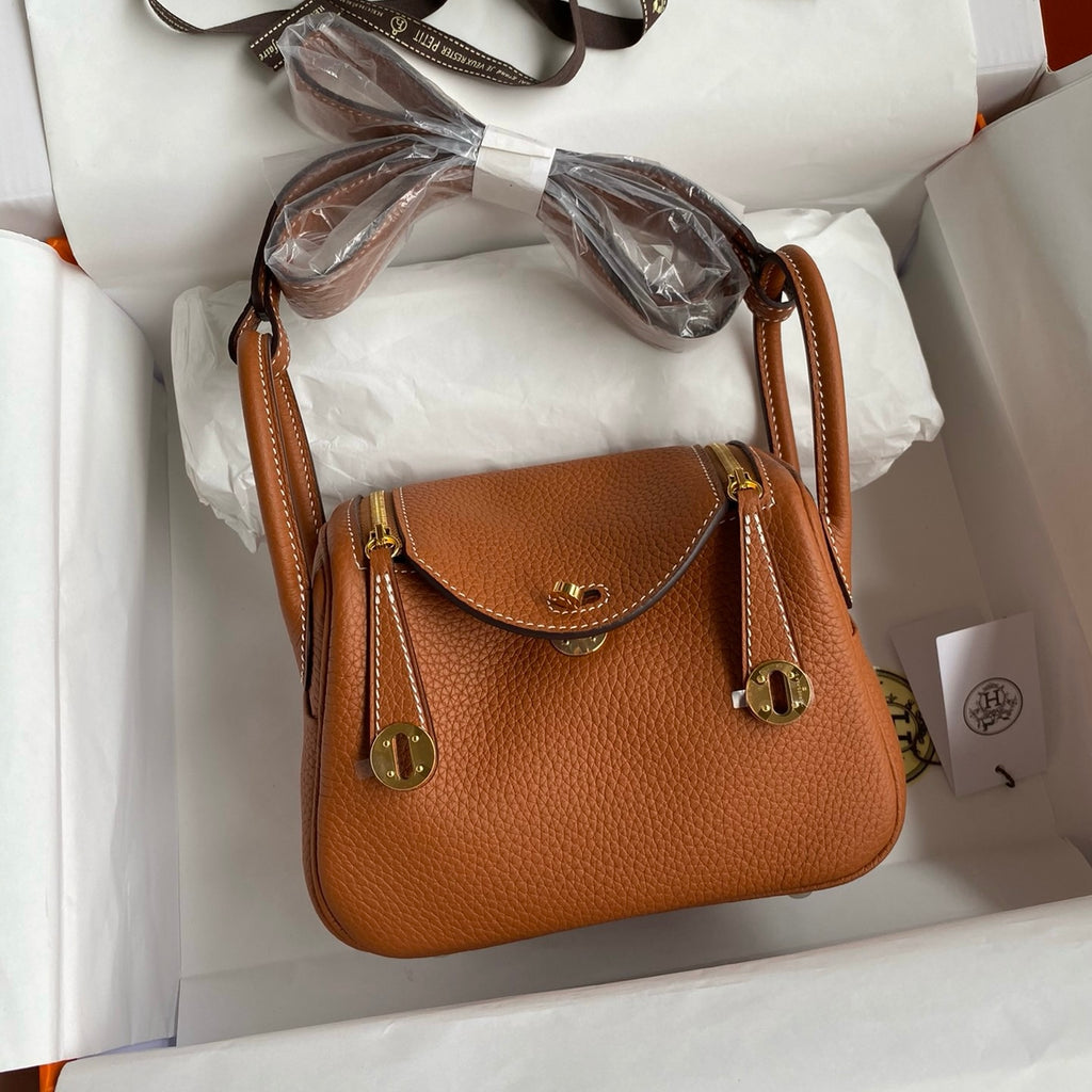 Hermes Lindy Mini Bag in Taurillon Clemence Leather