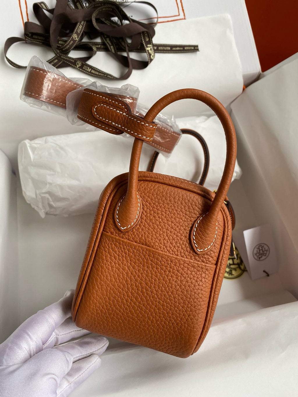 Hermes Lindy Mini Bag in Taurillon Clemence Leather