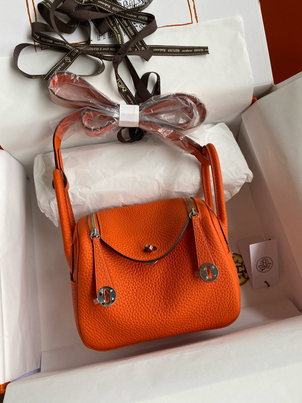 Hermes Lindy Mini Bag in Taurillon Clemence Leather