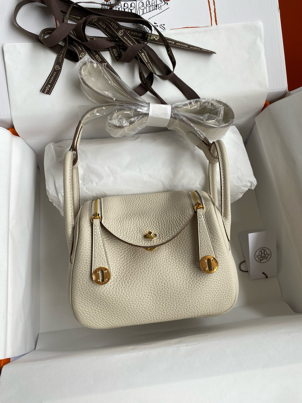 Hermes Lindy Mini Bag in Taurillon Clemence Leather