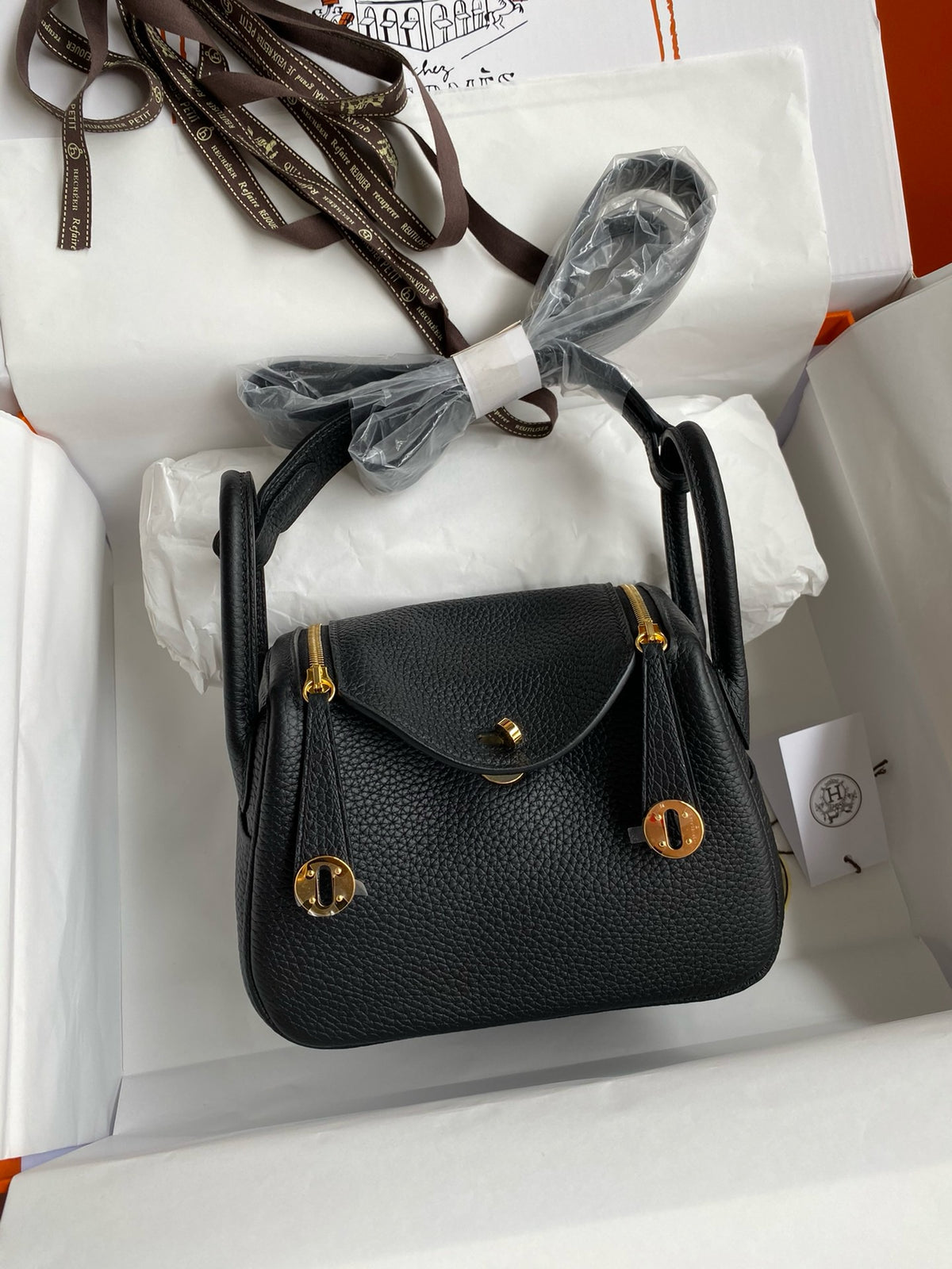 Hermes Lindy Mini Bag in Taurillon Clemence Leather