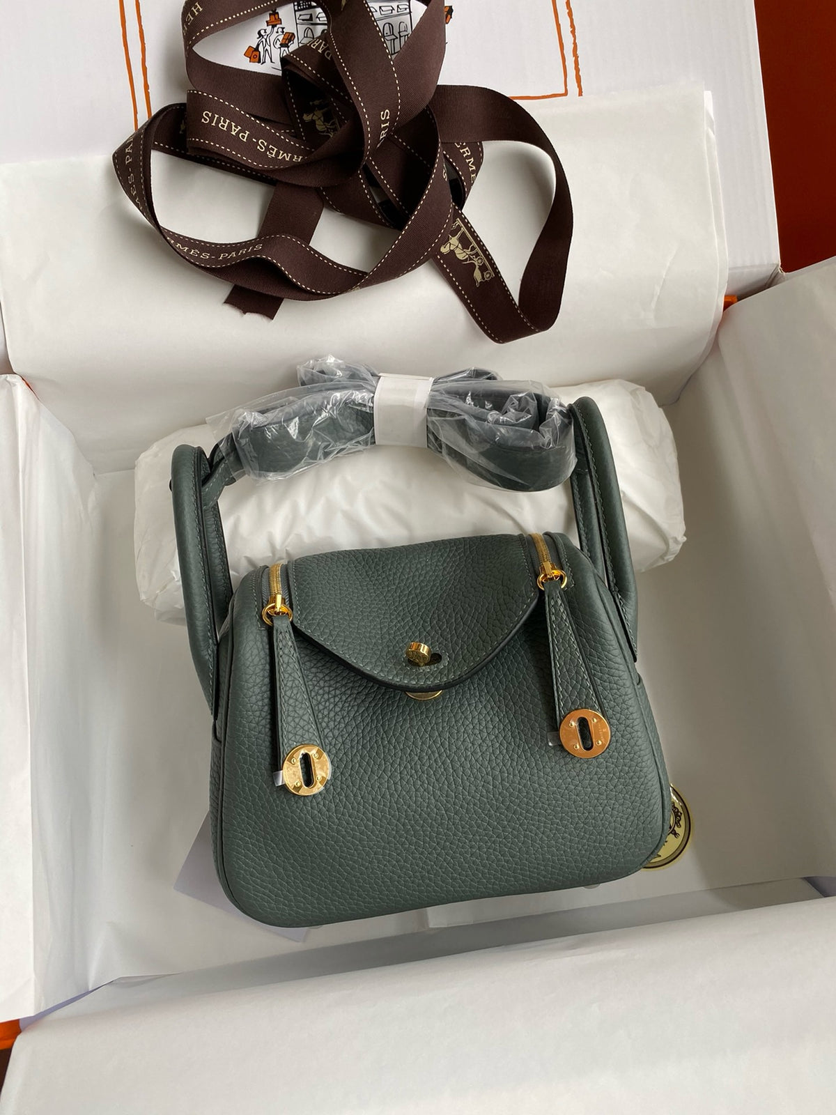 Hermes Lindy Mini Bag in Taurillon Clemence Leather