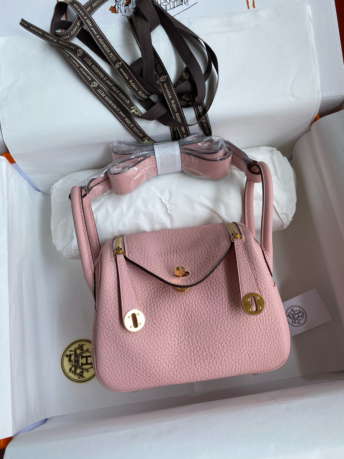 Hermes Lindy Mini Bag in Taurillon Clemence Leather