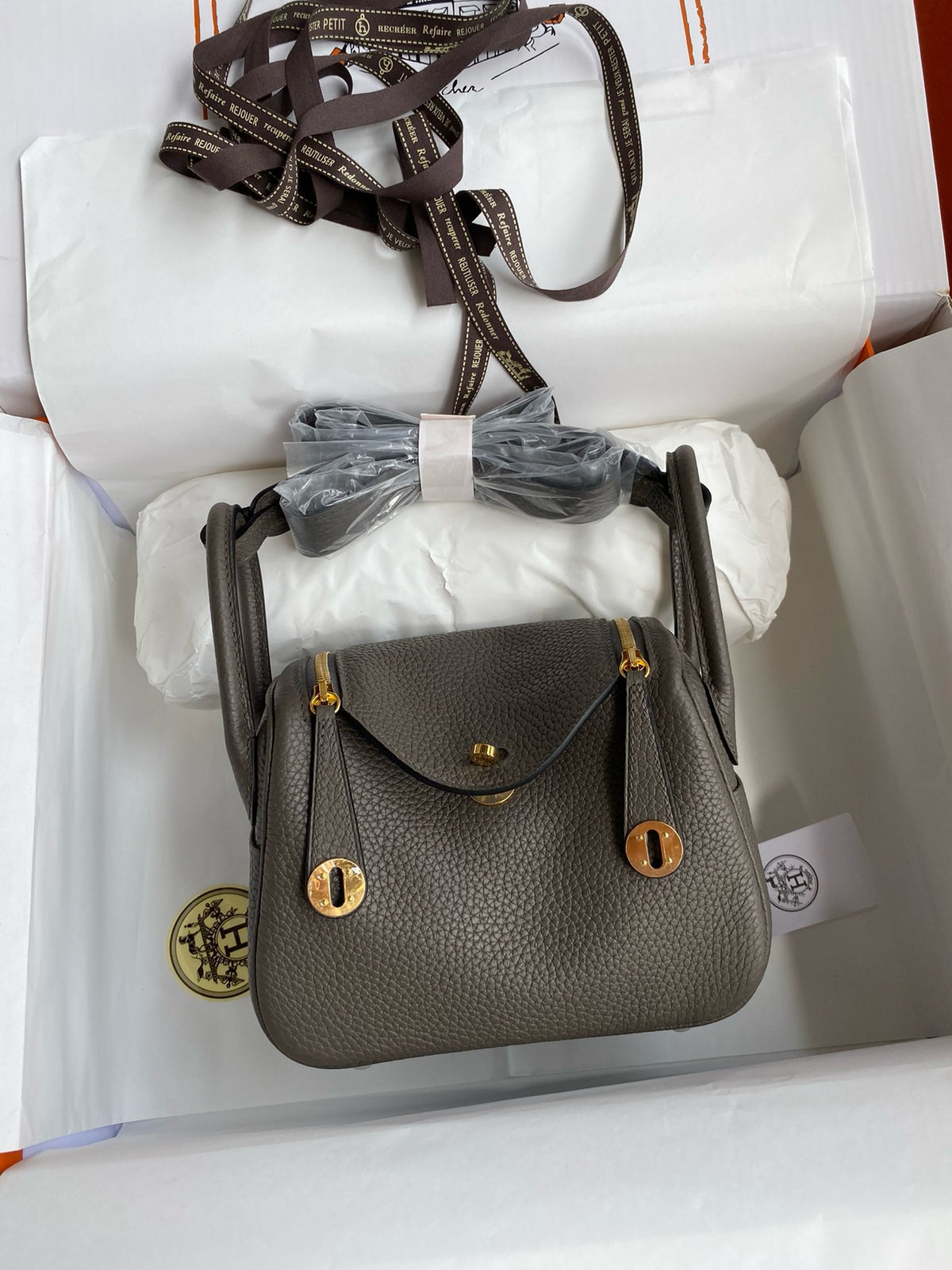Hermes Lindy Mini Bag in Taurillon Clemence Leather