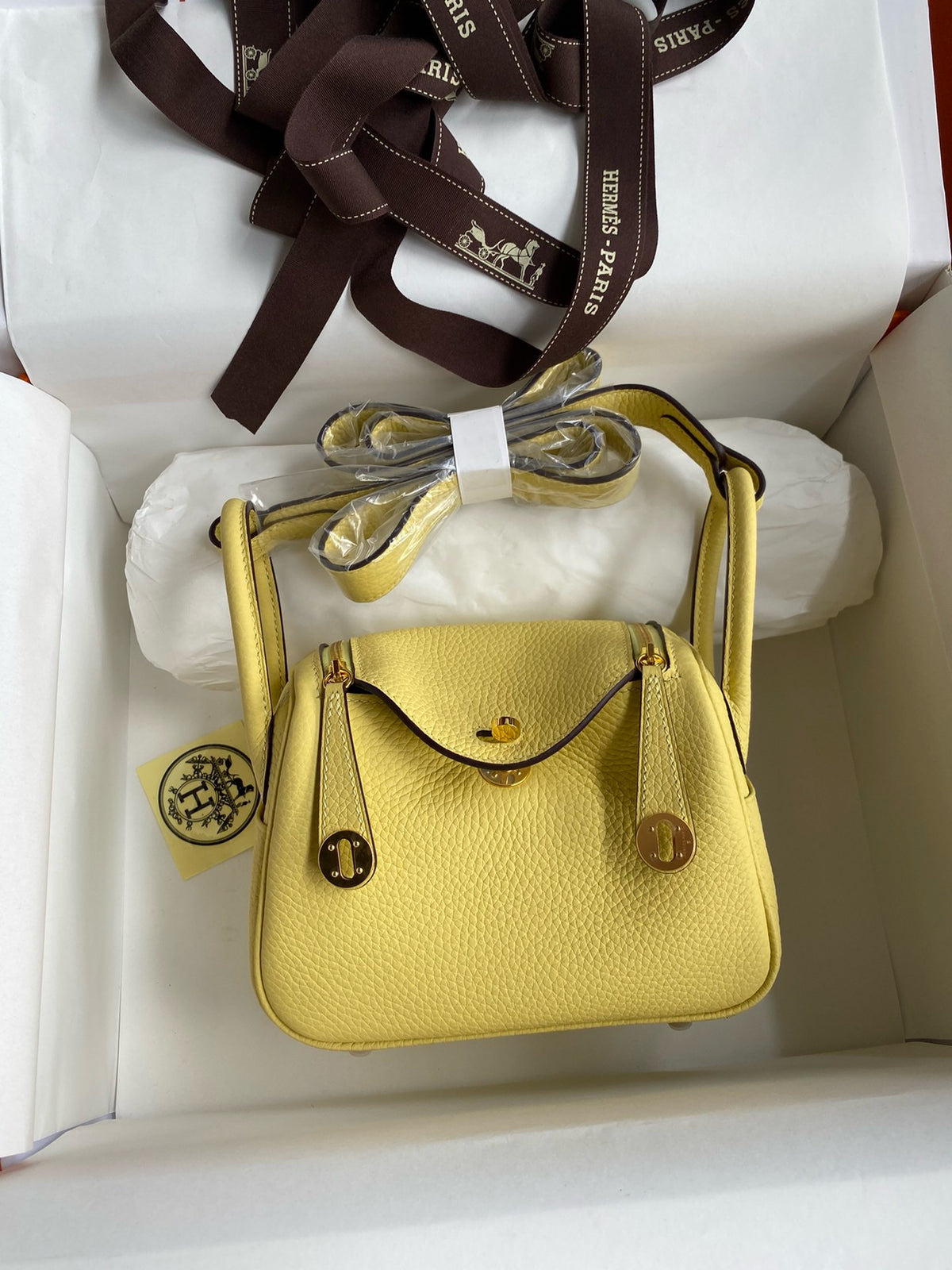Hermes Lindy Mini Bag in Taurillon Clemence Leather