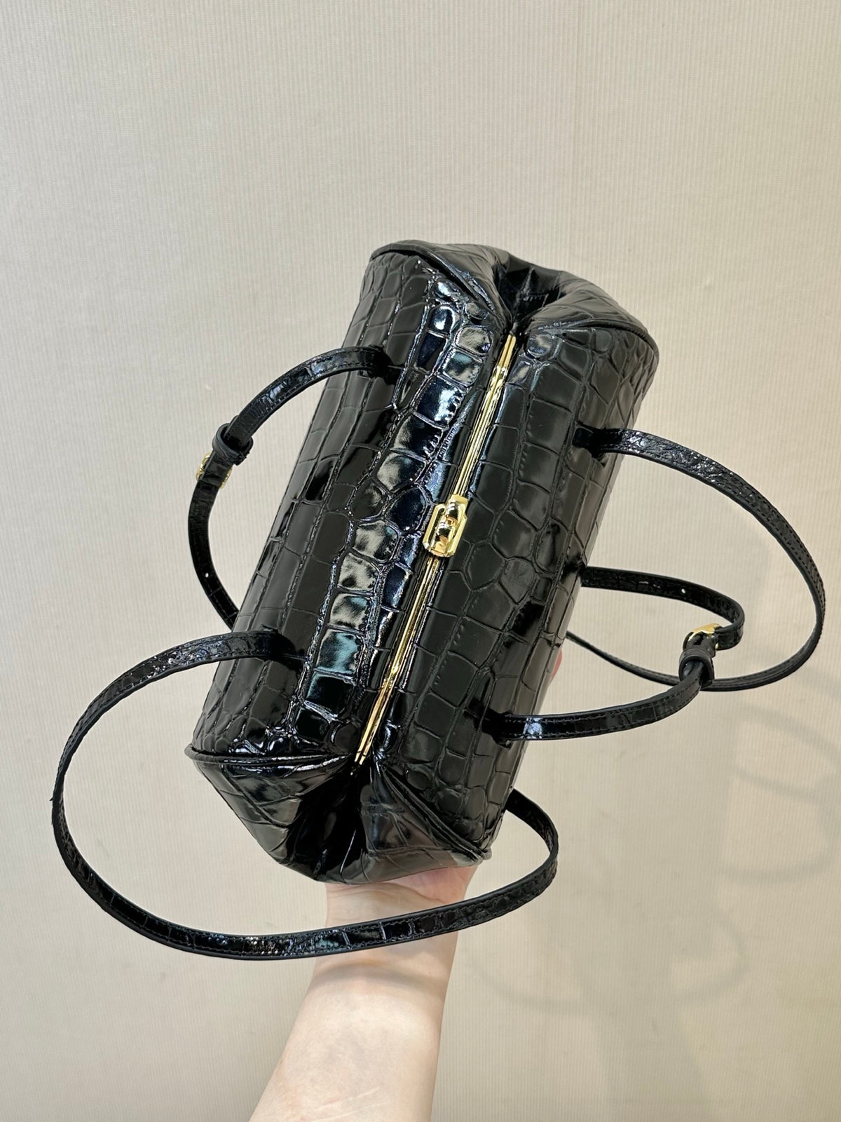 Chanel Clutch With Leather Strap in Crocodile Embossed Calfskin