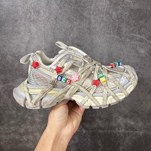Balenciaga 3XL Extreme Lace Sneaker In Eggshell/Multicolor