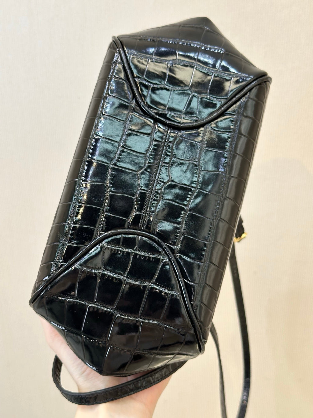 Chanel Clutch With Leather Strap in Crocodile Embossed Calfskin