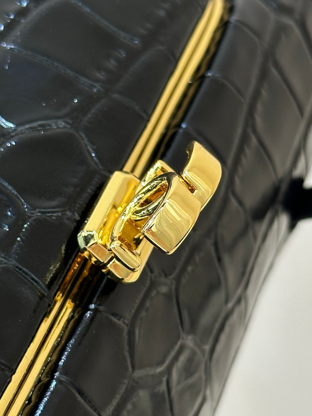 Chanel Clutch With Leather Strap in Crocodile Embossed Calfskin