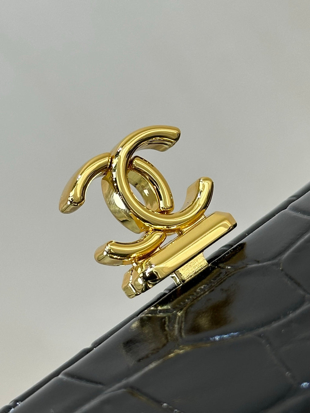 Chanel Clutch With Leather Strap in Crocodile Embossed Calfskin