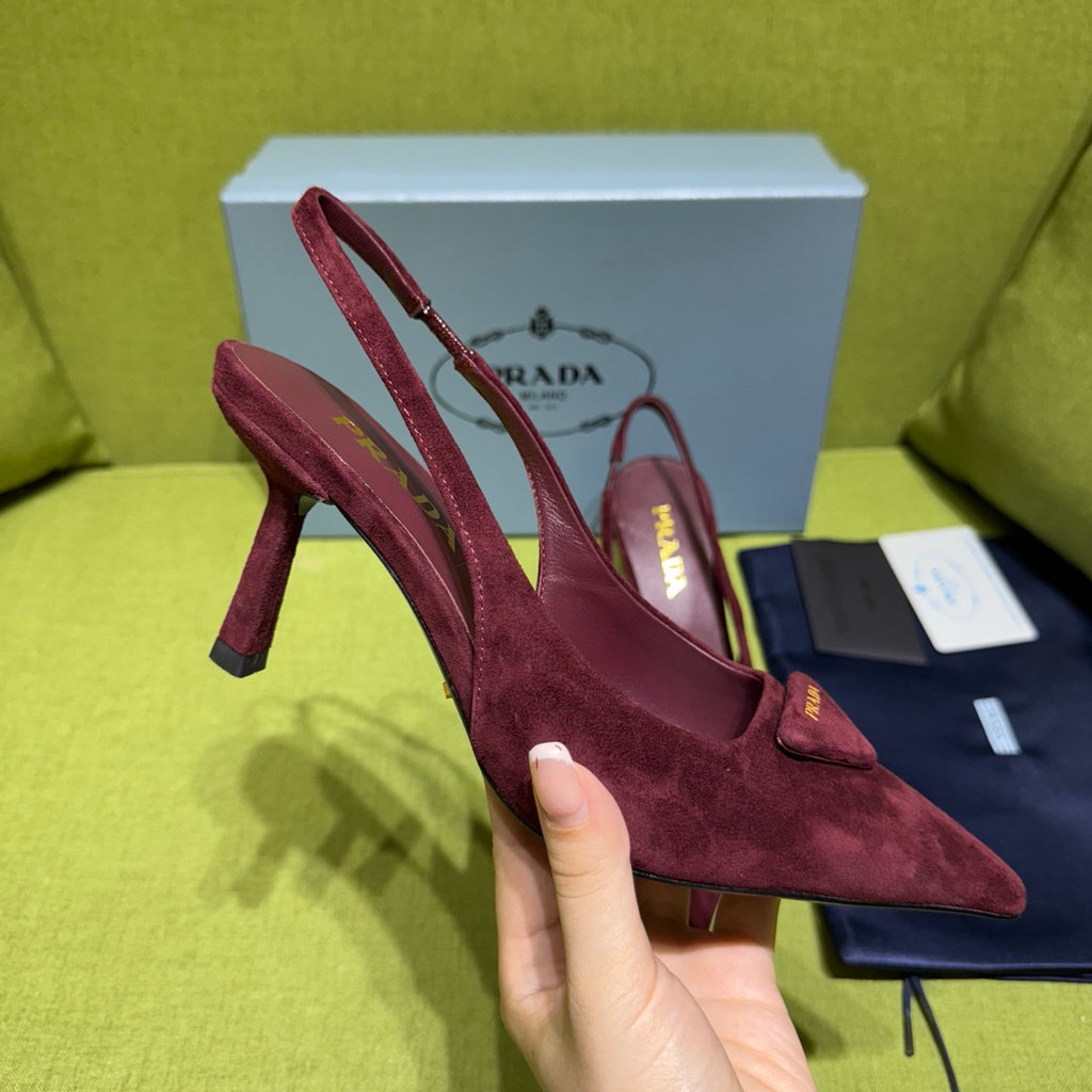 Prada Slingback Pump in Suede
