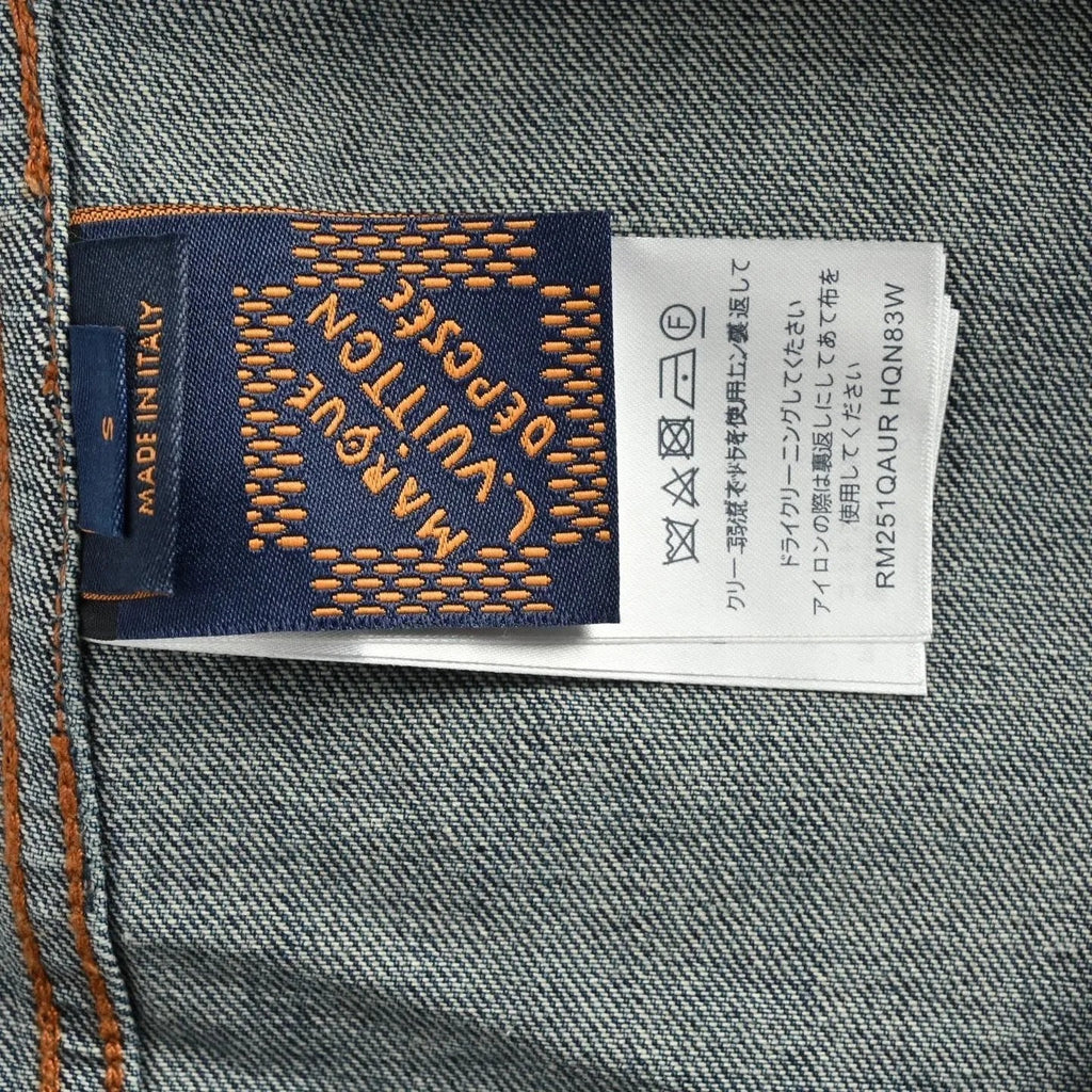 LV 1AHDMP Signature Denim Short-Sleeved Shirt