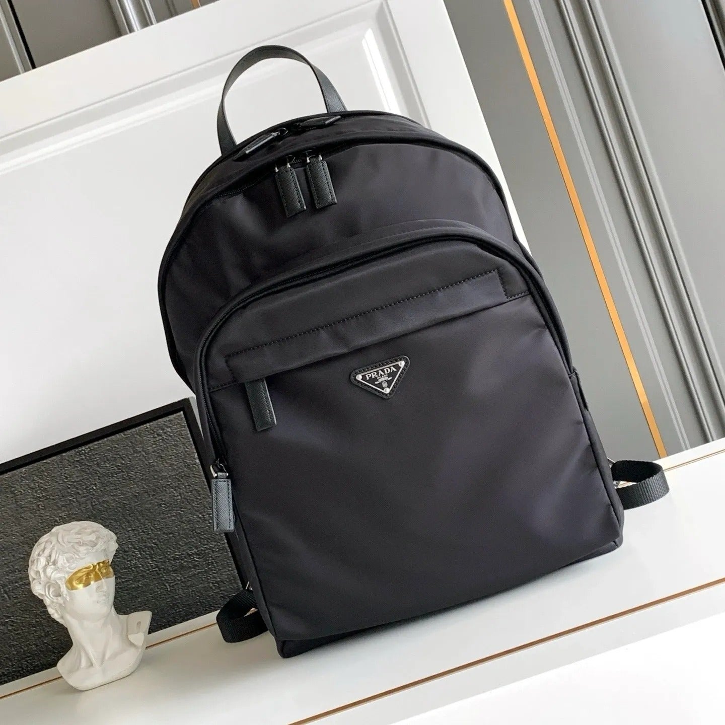 Prada Re-Nylon and Saffiano Leather Backpack