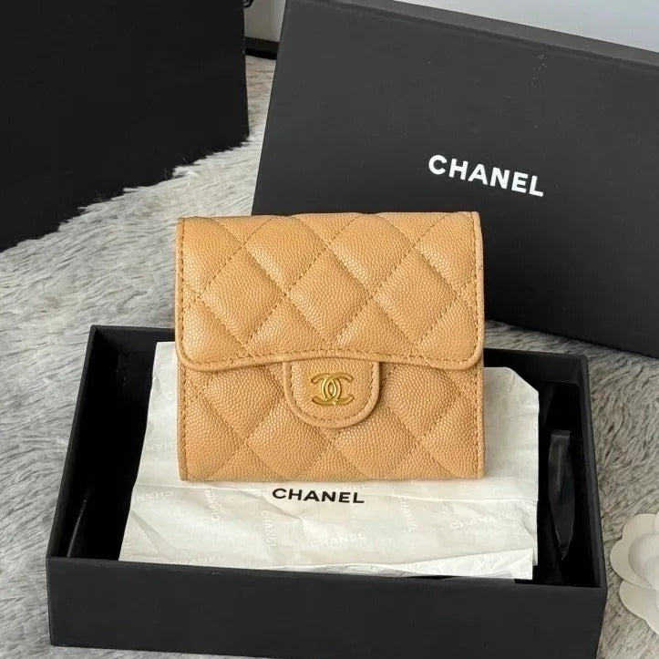 Chanel Mini Flap Wallet in Grained Shiny Calfskin