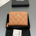 Chanel Classic Zipped Coin Purse in Grained Shiny Calfskin