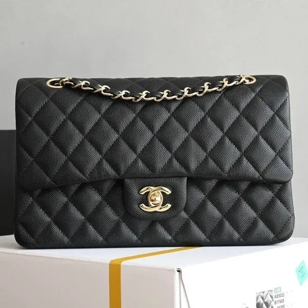 Chanel Classic Flap Bag in Grained Shiny Calfskin