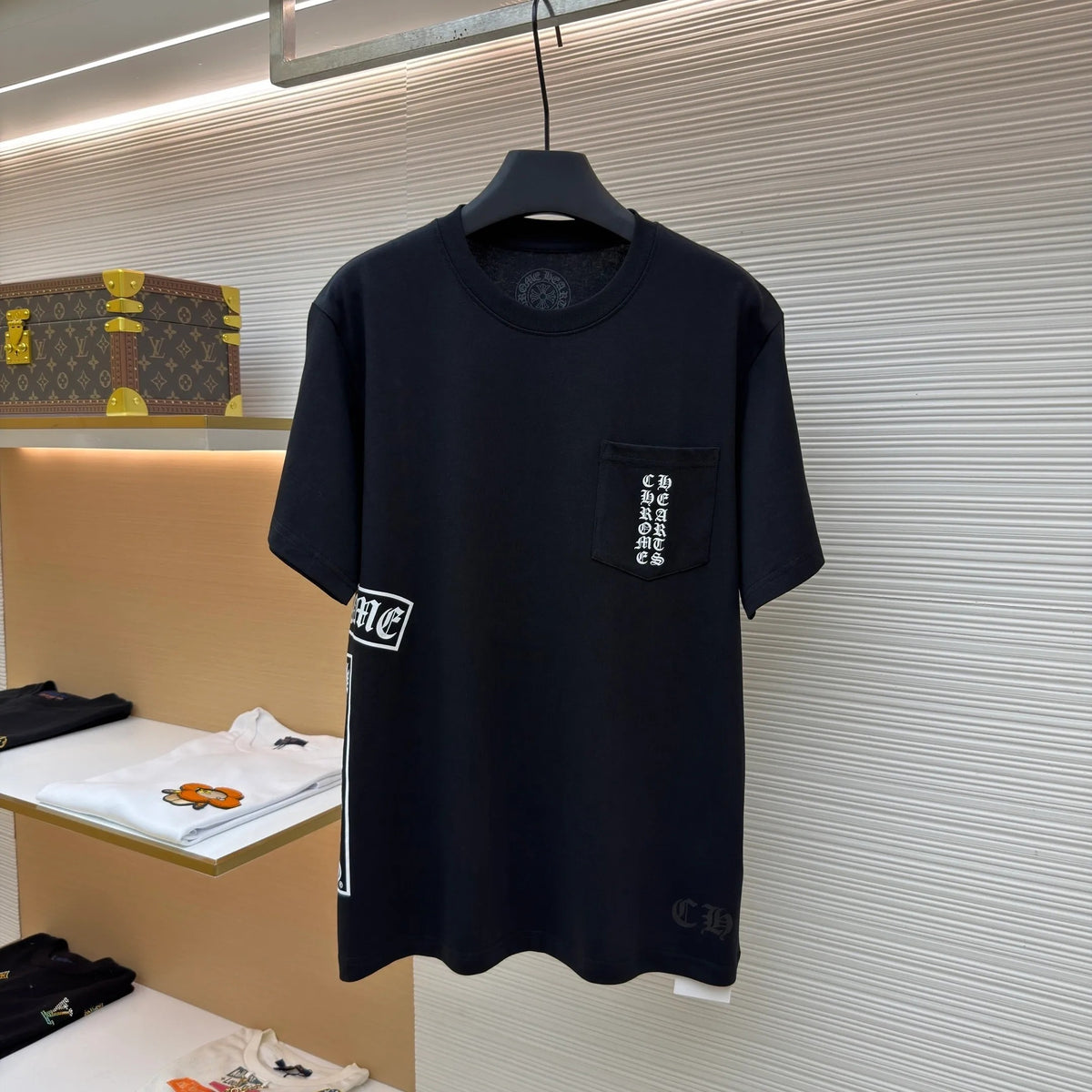 Chrome Hearts T-Bar Logo Pocket Tee