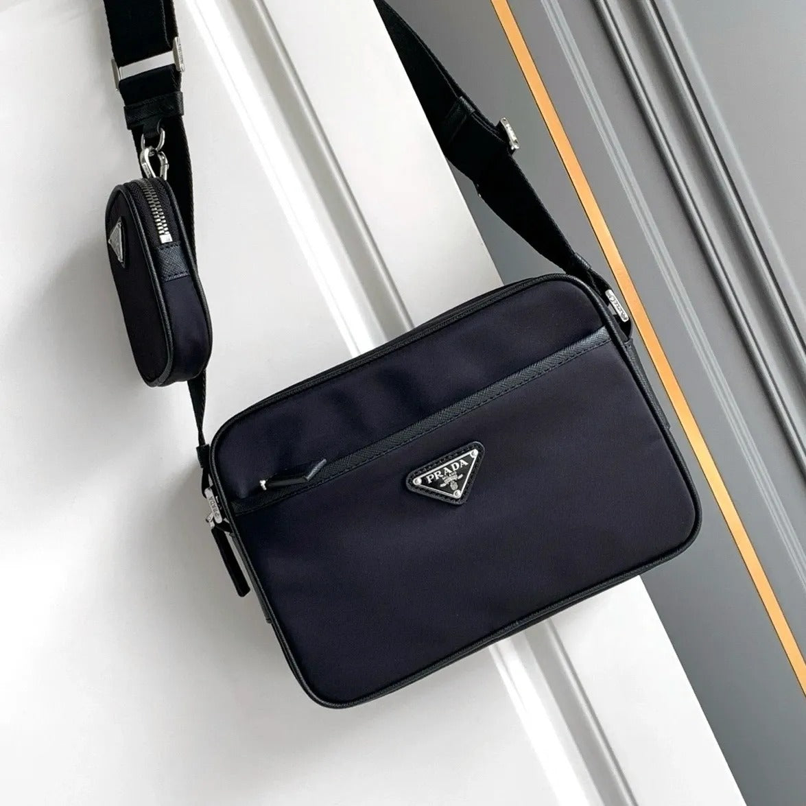Prada Re-Nylon and Saffiano Shoulder Bag