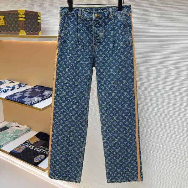 LV 1AGIUW Monogram Denim Tailored Pants