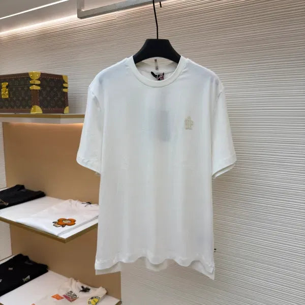 Moncler Logo Patch Cotton Blend T-Shirt