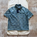 LV 1AHVZ2 Damier 3D Light Denim Short-Sleeved Shirt