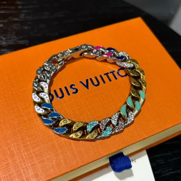 LV Chain Links Patches Bracelet