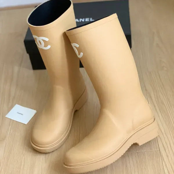 Chanel Logo Rain Boots