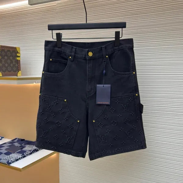 LV 1AFVAG Monogram Workwear Denim Shorts