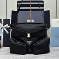 Prada Re-Nylon Triangle-Logo Travel Bag