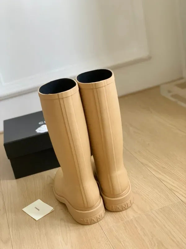 Chanel Logo Rain Boots