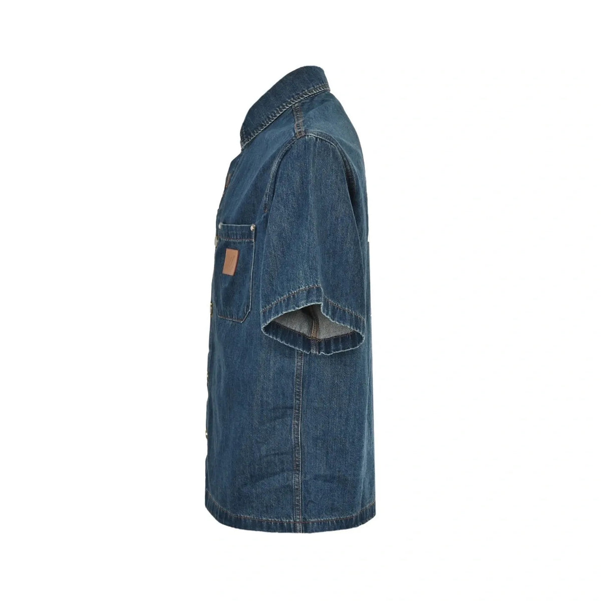 LV 1AHDMP Signature Denim Short-Sleeved Shirt