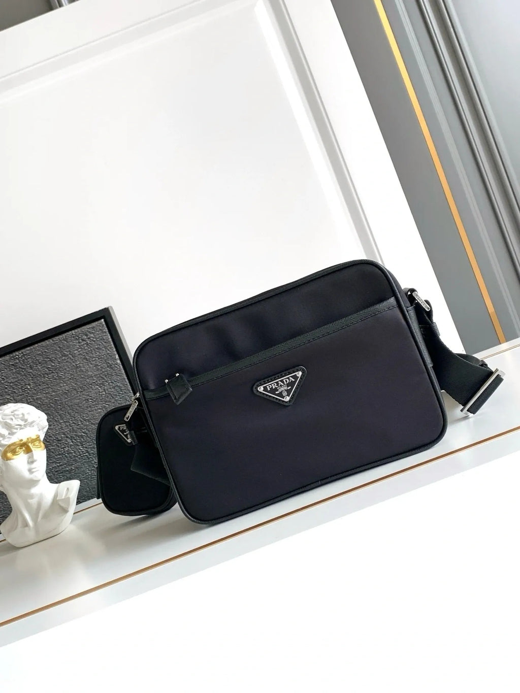 Prada Re-Nylon and Saffiano Shoulder Bag