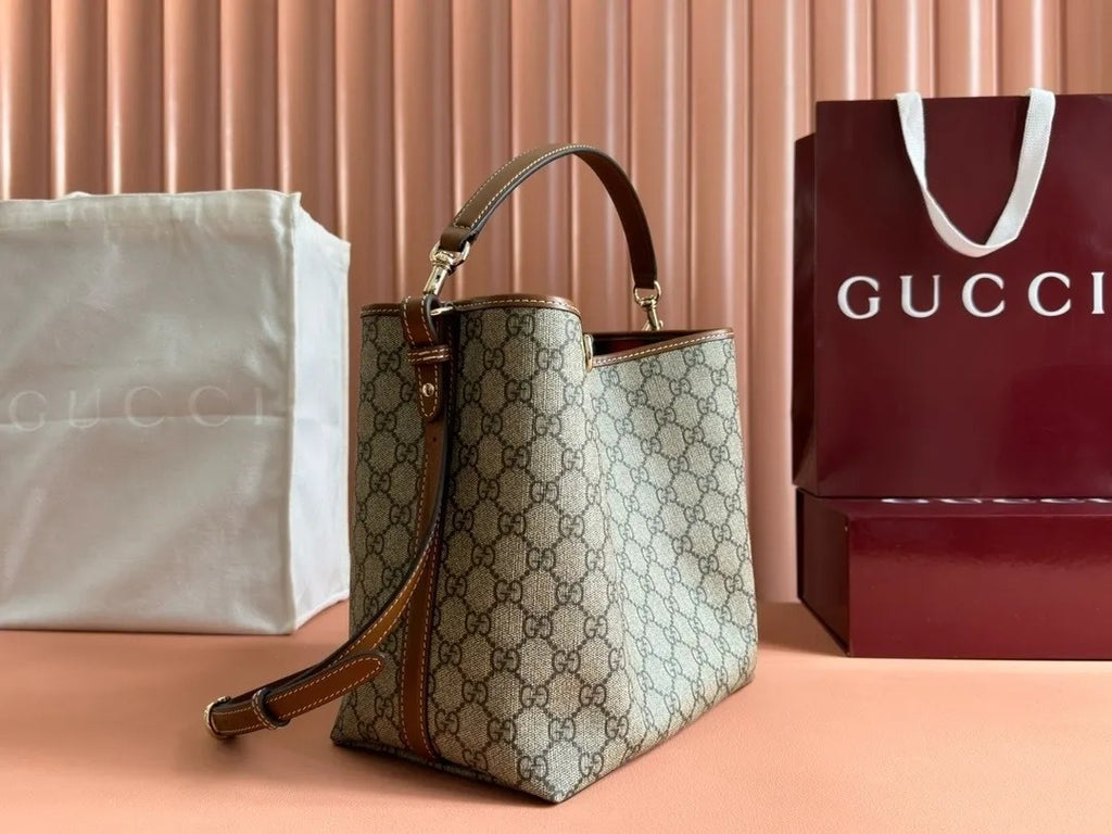 Gucci GG Emblem Bucket Bag