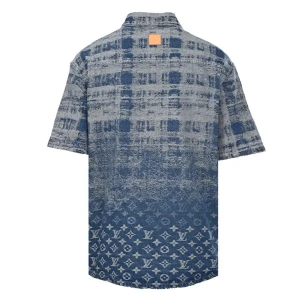 LV 1AJC91 Denim Short-Sleeved Shirt