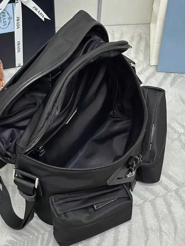 Prada Re-Nylon Triangle-Logo Travel Bag
