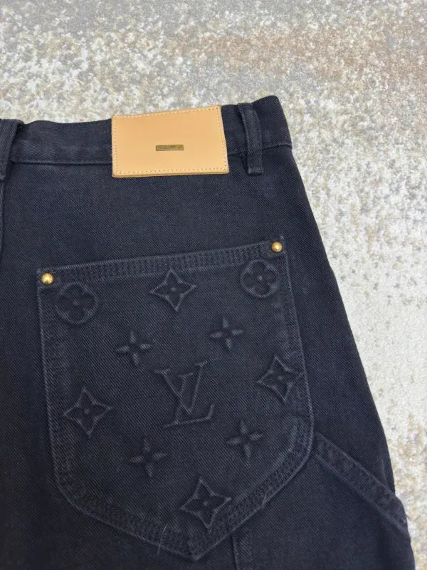 LV 1AFVAG Monogram Workwear Denim Shorts