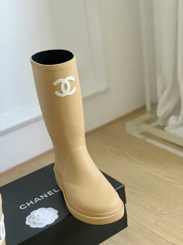 Chanel Logo Rain Boots