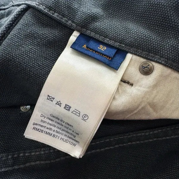 LV 1AJCU4 Waxed Denim Pants